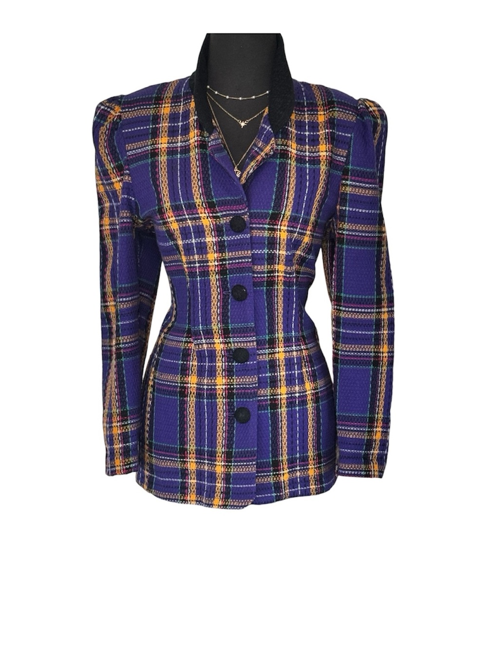 Anthony Mark Hawkins Plaid Blazer Multicolor Size 10